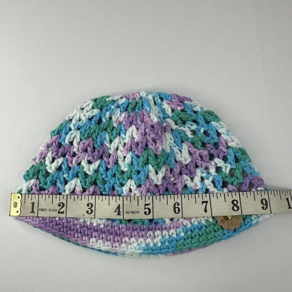 Created by Cyd Handmade Crochet Beanie Clem Lily Sugar N Cream Skull Cap NEW main image 5